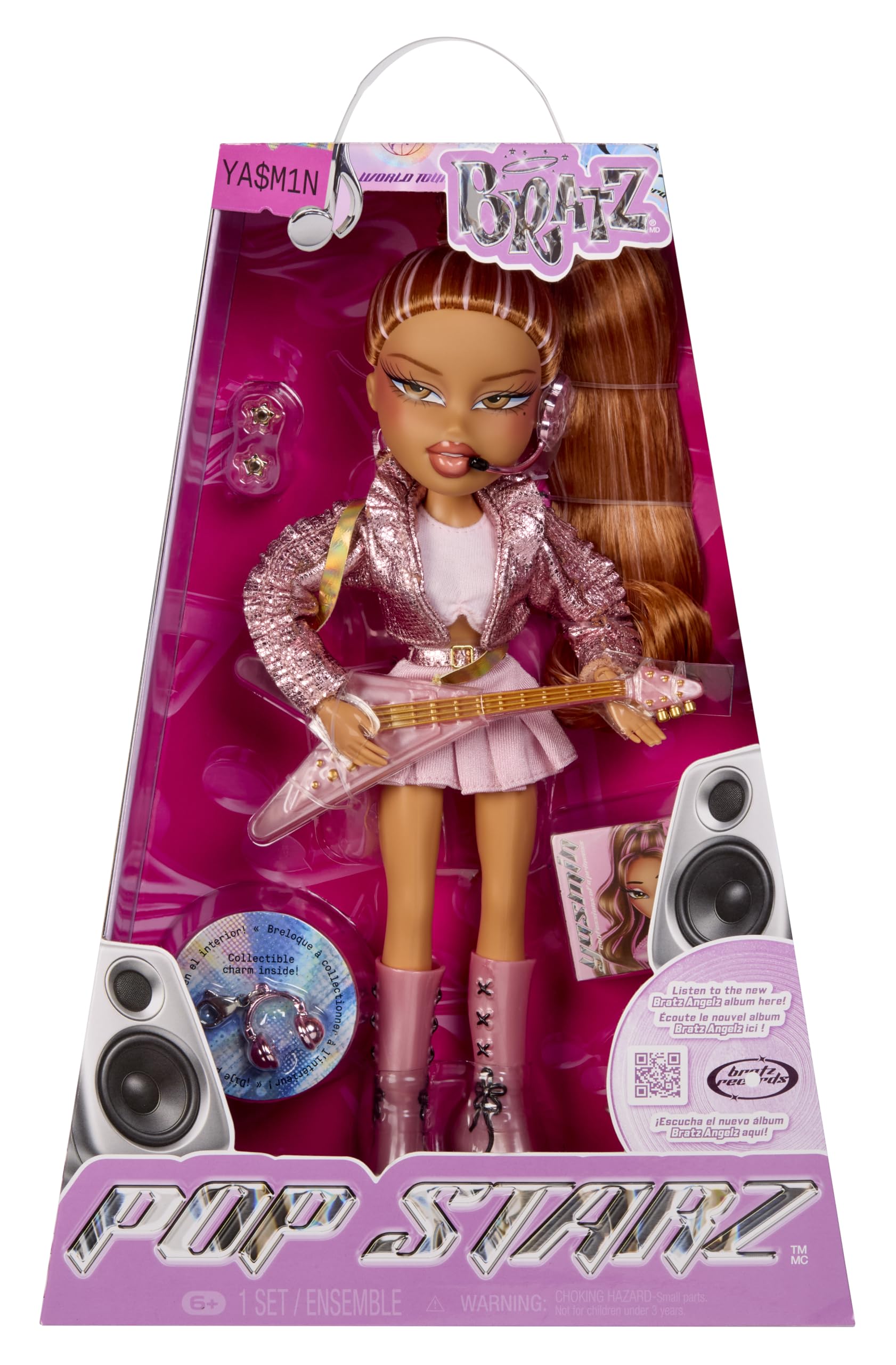 Модная кукла Bratz Pop Starz Yasmin с аксессуарами и подвеской