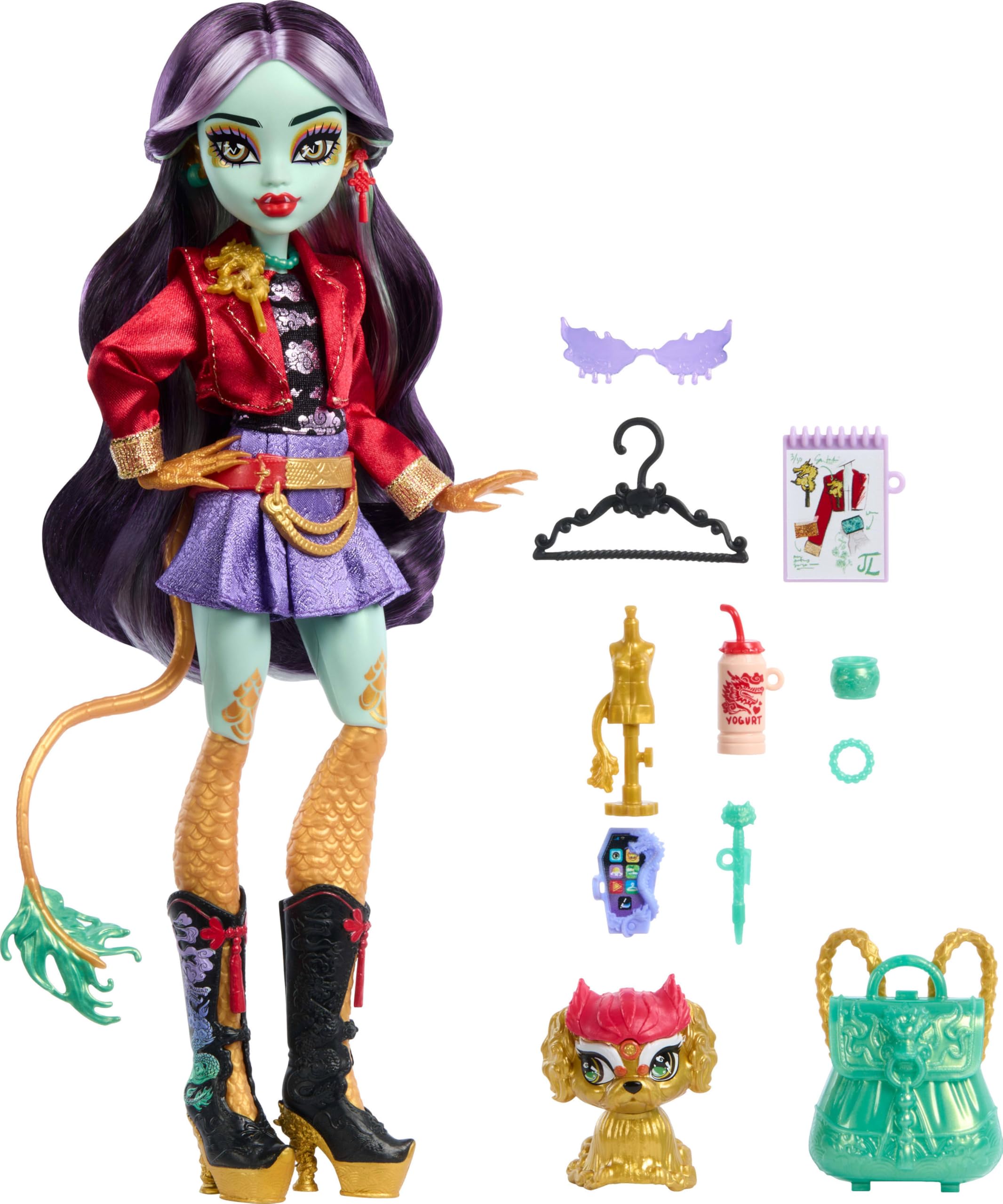 Кукла Monster High, Джинафаер Лонг из коллекции Faboolous Friends  - фото 5