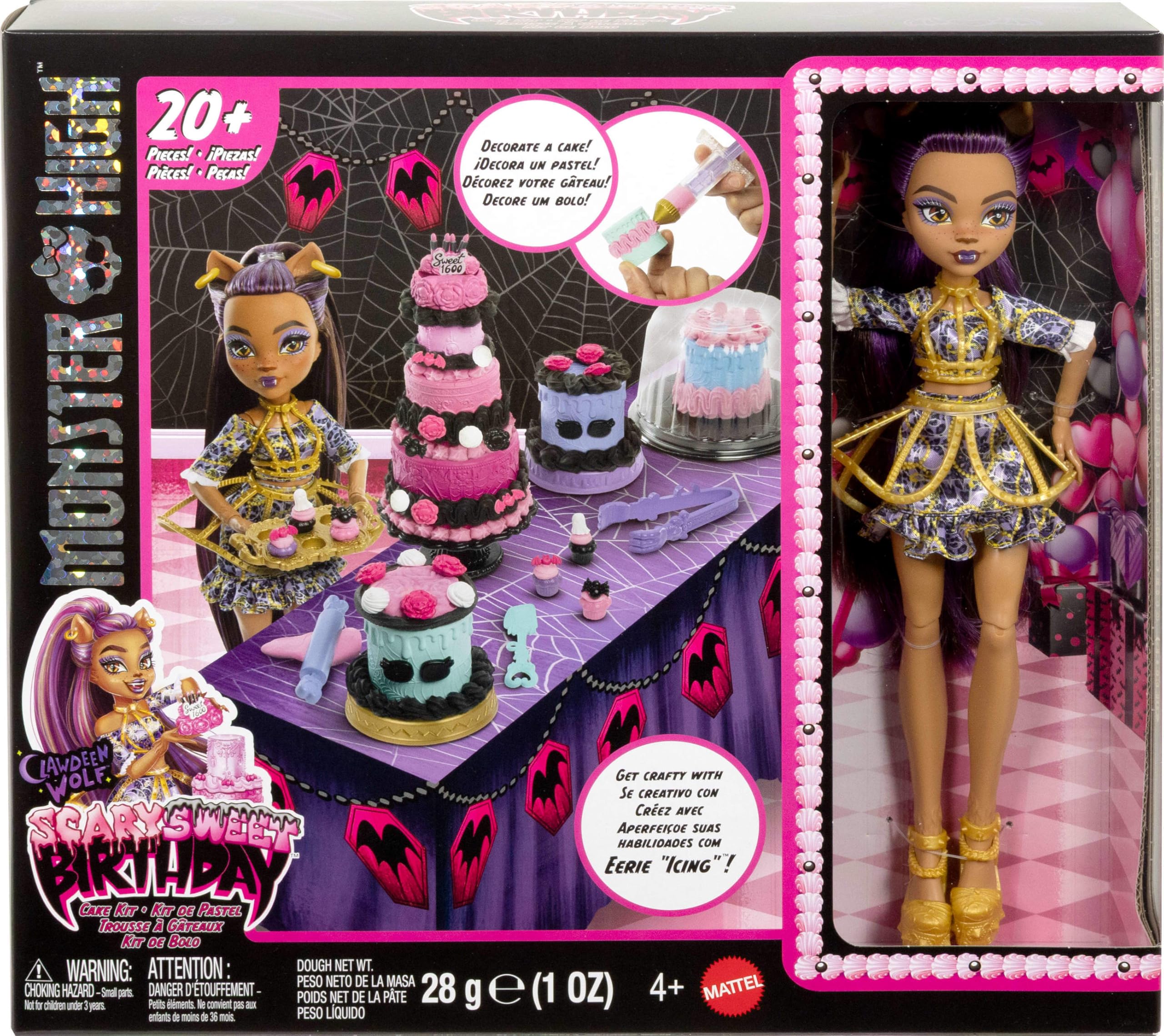 Набор «Scary Sweet Birthday Cake Kit Monster High» с куклой Клодин Вульф