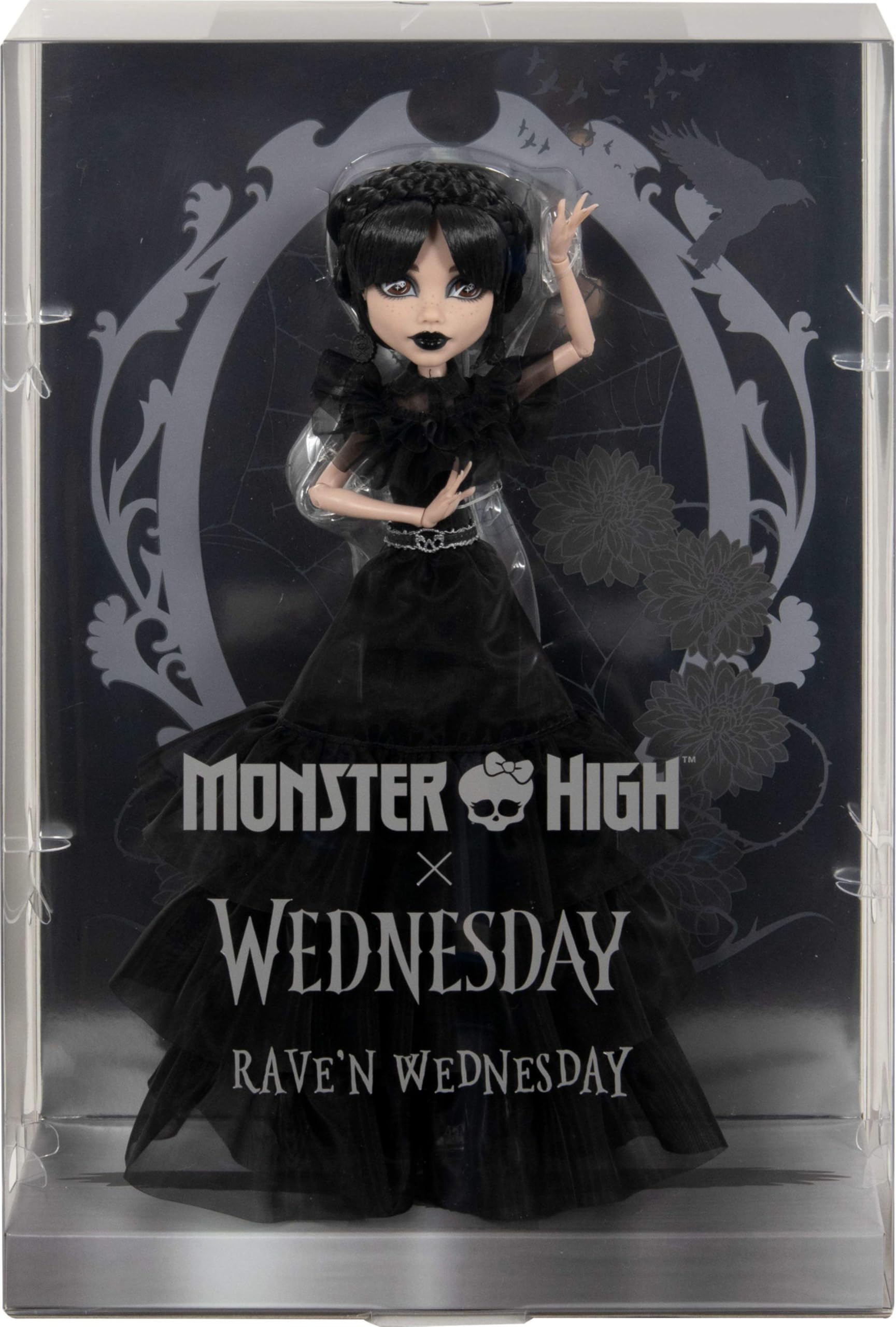 Кукла Monster High x Wednesday: Уэнздей Аддамс в черном готическом платье