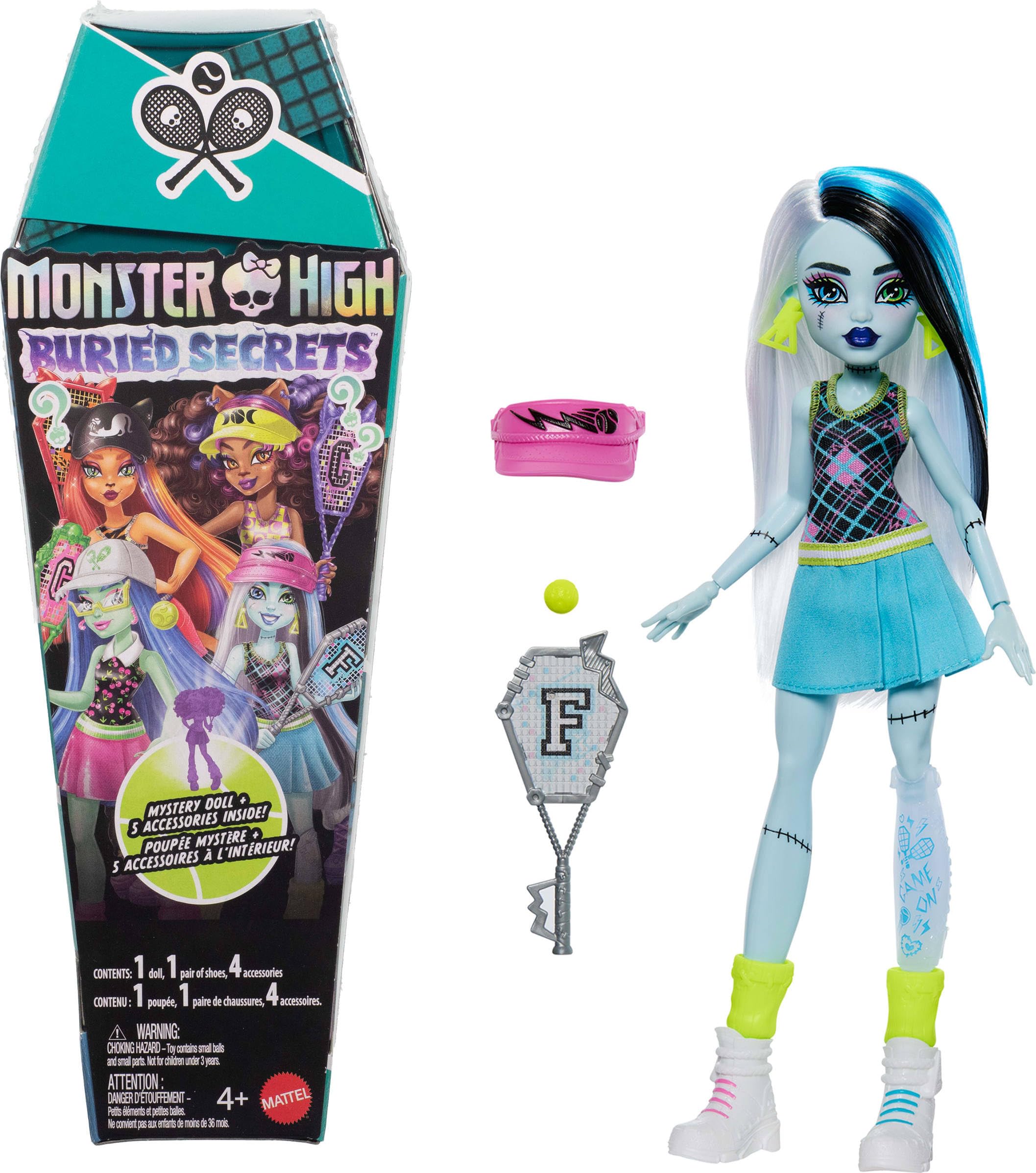 Куклы Monster High Buried Secrets, тема Courtside Fang-Out с загадочной куклой при распаковке  - фото 4