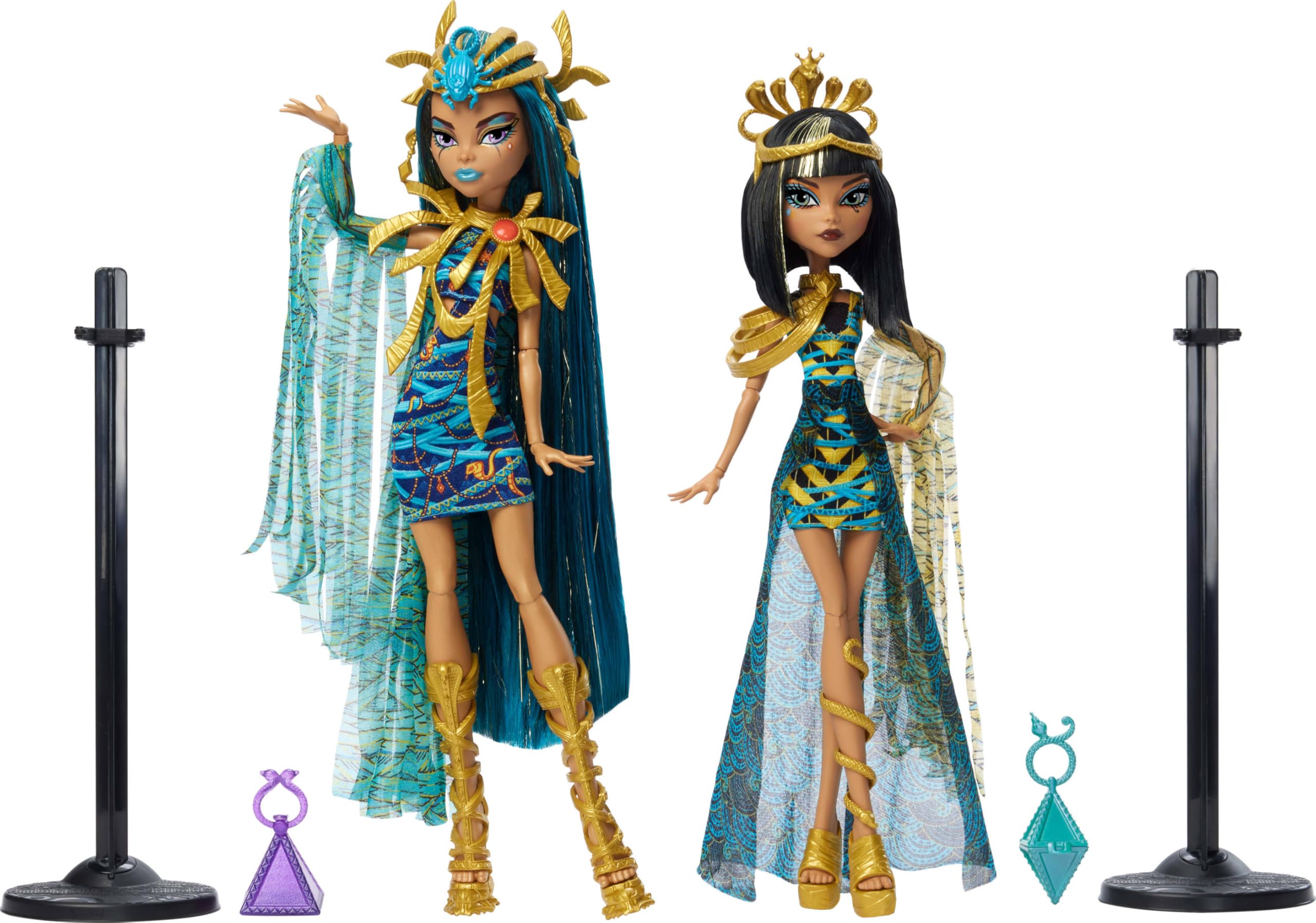 Набор кукол Monster High, коллекционная коллекция Mummy Majesties Cleo и Nefera De Nile - фото 5