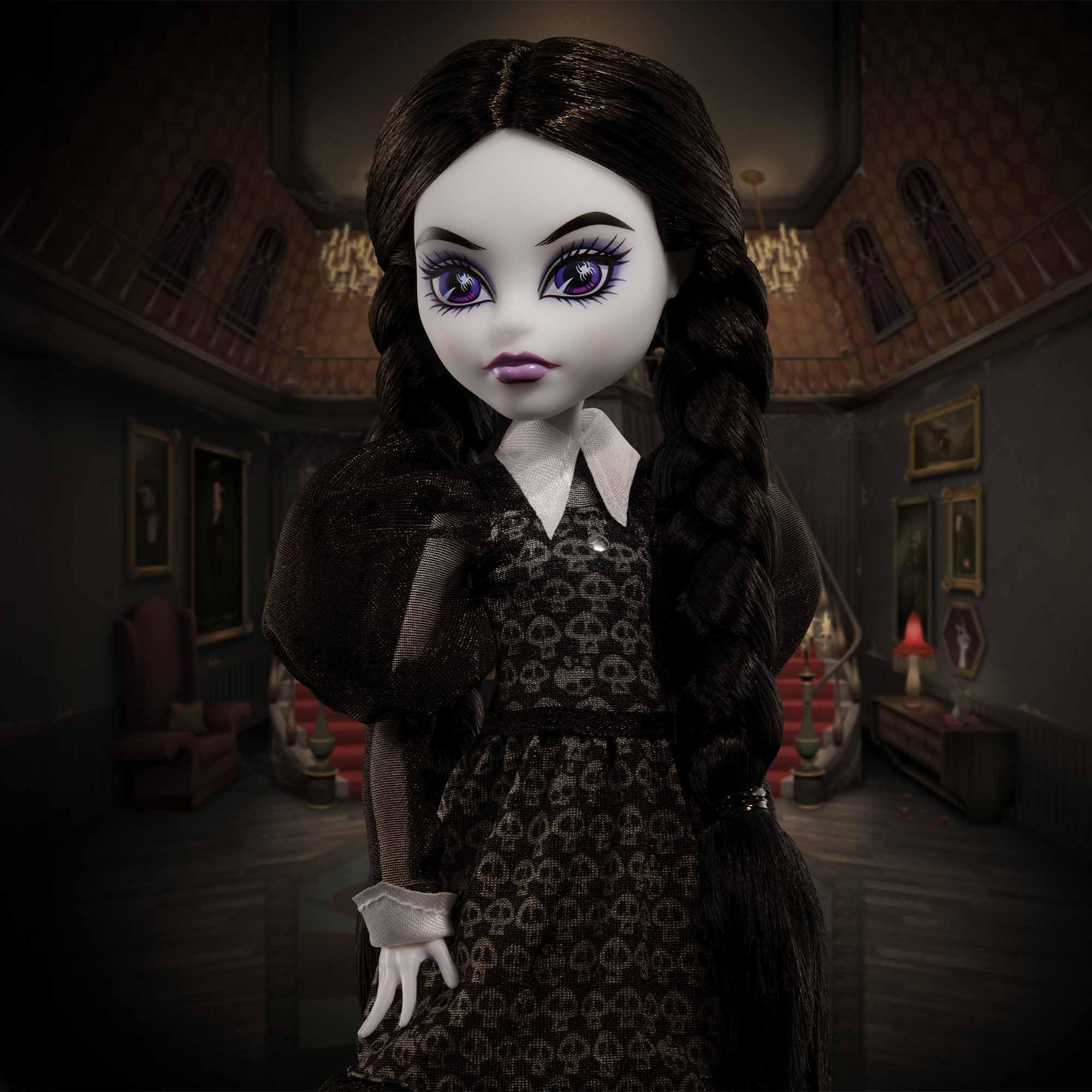 Набор из двух кукол Monster High Skullector Addams Family: Мортиша и Уэнсдей, коллекционные куклы с сертификатом подлинности - фото 3