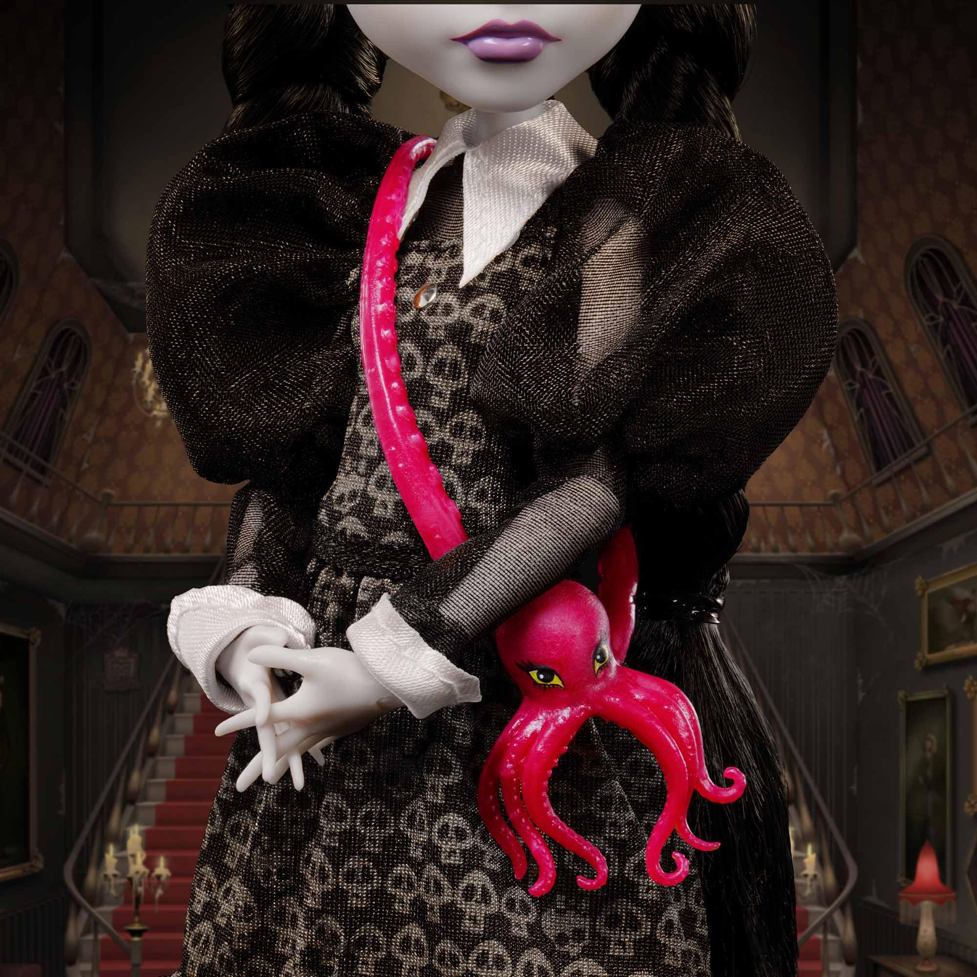 Набор из двух кукол Monster High Skullector Addams Family: Мортиша и Уэнсдей, коллекционные куклы с сертификатом подлинности