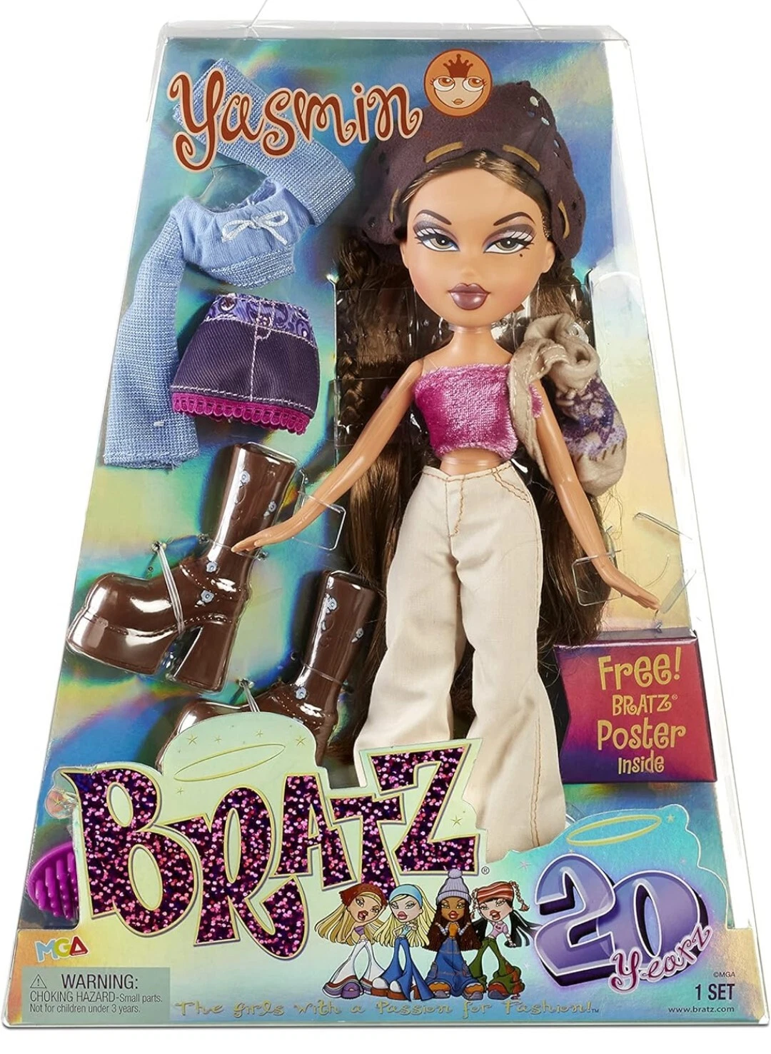 Специальное юбилейное издание Bratz 20 Yearz, оригинальная модная кукла Ясмин - фото 1
